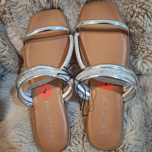 Madden Girl Silver Strappy Sandals